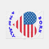 Usa Flag Herz Fleece Blanket (Vorderseite (Horizontal))