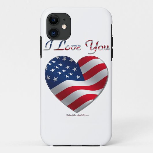 USA Flag Herz I Liebe You Case-Mate iPhone Hülle (Rückseite)