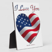 USA Flag Herz I Liebe You Fotoplatte (Seite)