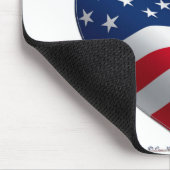 USA Flag Herz I Liebe You Mousepad (Ecke)