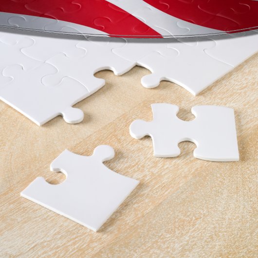 USA Flag Herz I Liebe You Puzzle (Seite)