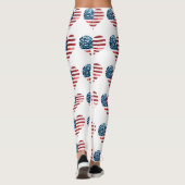 usa Flag Herz Leggings (Rückseite)