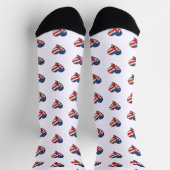 USA Flag Herz Patriotic Socken (Oben)