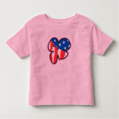 USA Flag Hibisken Säugling & Kleinkind T - Shirt (Vorderseite)