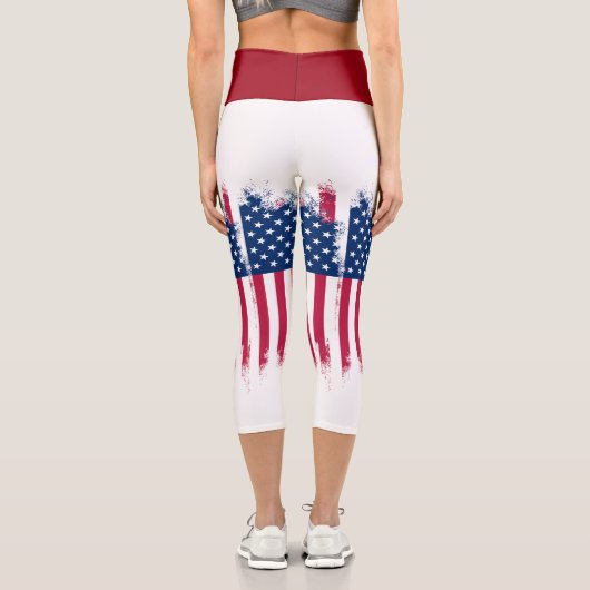 USA Flag High Waisted Capris (Rückseite)
