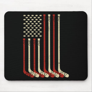 Usa Flag Hockey Stick - 4. Juli Eishockey Uns Mousepad