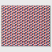 USA Flag Honeycomb Wrapping Paper Geschenkpapier (Flach)