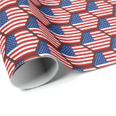 USA Flag Honeycomb Wrapping Paper Geschenkpapier (Rolleneckpunkt)