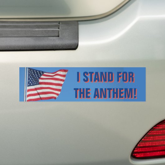 USA Flag I Stand für National Anthem Blue Autoaufkleber (Auf Auto)