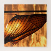 USA Flag im Sunset - 20x20 - 676 Stk. Puzzle (Horizontal)