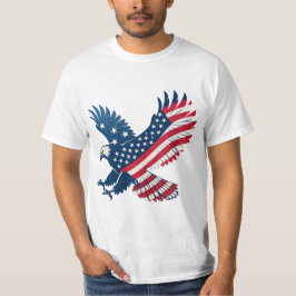USA Flag in Shape of an Eagle T-Shirt