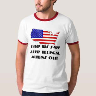 usa-flag-inside-map-1, behalten US-Safe, behalten T-Shirt