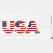 USA Flag iPhone Case (Rückseite (Horizontal))