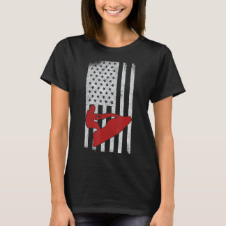 Usa Flag Jet Ski Jetski Jet Skier Vintag T-Shirt