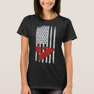 Usa Flag Jet Ski Jetski Jet Skier Vintag T-Shirt