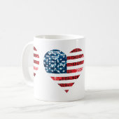 usa Flag Kaffeetasse (Vorderseite Links)