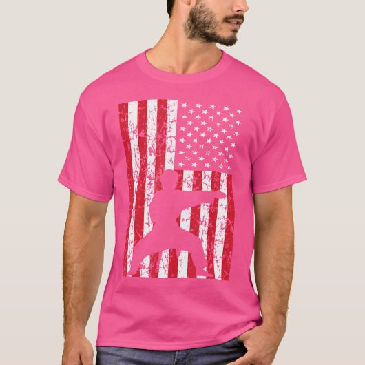 Usa Flag Karate T-Shirt (Vorderseite)