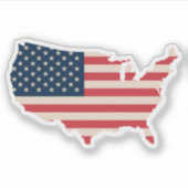 USA-Flag-Karte Aufkleber (Vorderseite)
