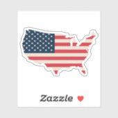 USA-Flag-Karte Aufkleber (Blatt)