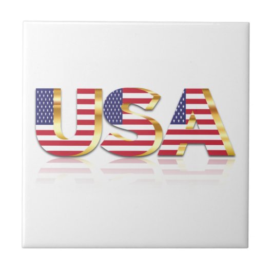 USA Flag Keramik Tile USA Fliese (Vorderseite)