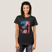 Usa Flag Kickboxing Design For Boxing Fan Or Marti T-Shirt (Vorne ganz)