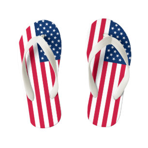USA Flag Kid's Flip Flops USA Kinderbadesandalen