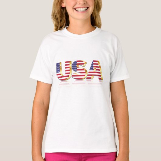 USA Flag Kids T - Shirt USA (Vorderseite)
