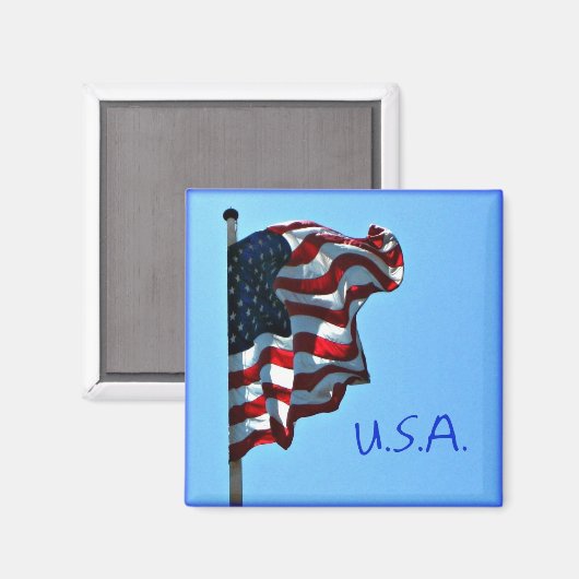 USA Flag Kitchen Magnet - Patriotic Magnet (Vorderseite/Rückseite)