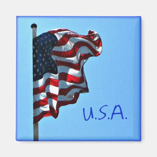 USA Flag Kitchen Magnet - Patriotic Magnet (Vorne)