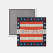 USA Flag Kühlschrankmagnet (Vorderseite/Rückseite)
