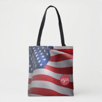USA FLAG Kundenspezifische Monogram Shopping Tasch