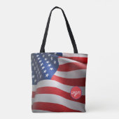 USA FLAG Kundenspezifische Monogram Shopping Tasch Tasche (Rückseite)