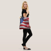 USA FLAG Kundenspezifische Monogram Shopping Tasch Tasche (Am Model)