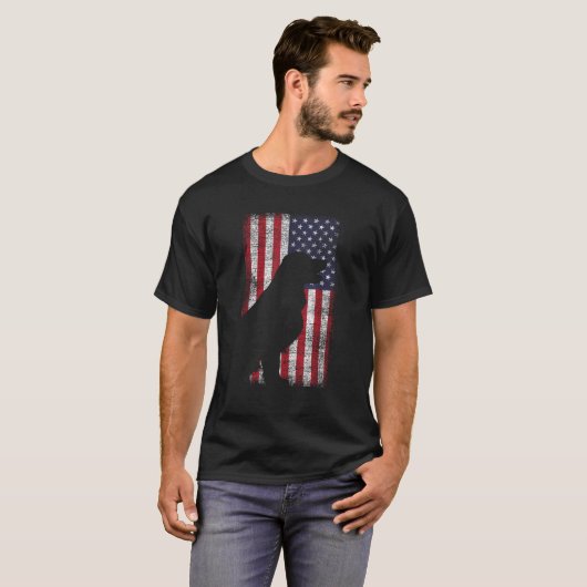 USA Flag Labrador T-Shirt (Vorne ganz)