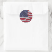 usa Flag - lang kann es winken Runder Aufkleber (Tasche)