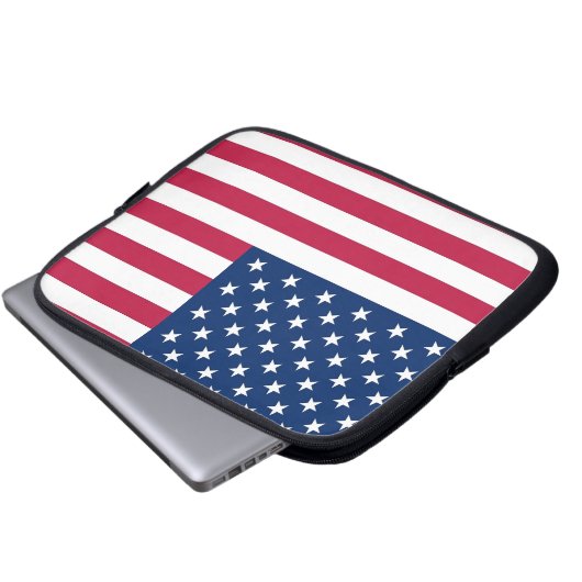 USA Flag Laptop Sleeve (Vorne Knopf)