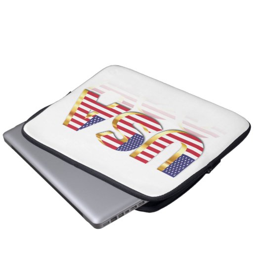 USA Flag Laptop Sleeve USA (Vorne Knopf)