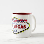 USA Flag Las Vegas Two Tone Tasse (VorderseiteRechts)