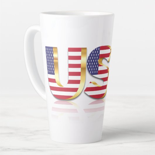USA Flag Latte Tasse (Linke Ecke)