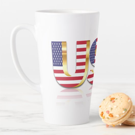 USA Flag Latte Tasse (Beispiel)