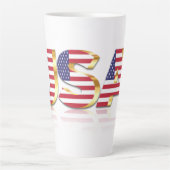 USA Flag Latte Tasse (Vorderseite)