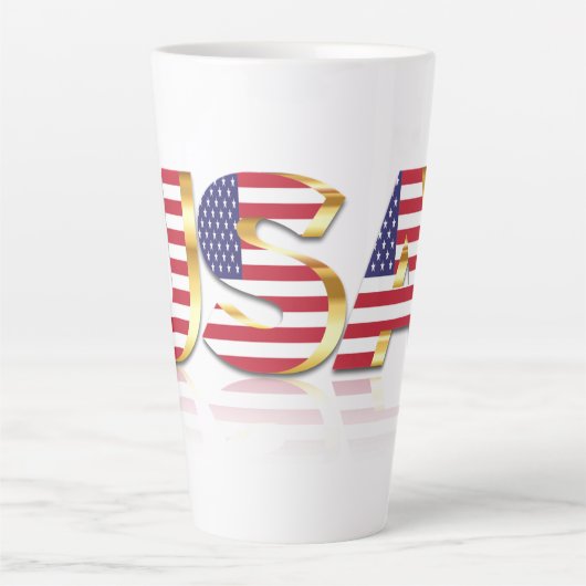 USA Flag Latte Tasse (Vorderseite)