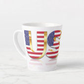USA Flag Latte Tasse American Patriotic (Linke Ecke)