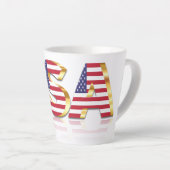 USA Flag Latte Tasse American Patriotic (Rechte Ecke)