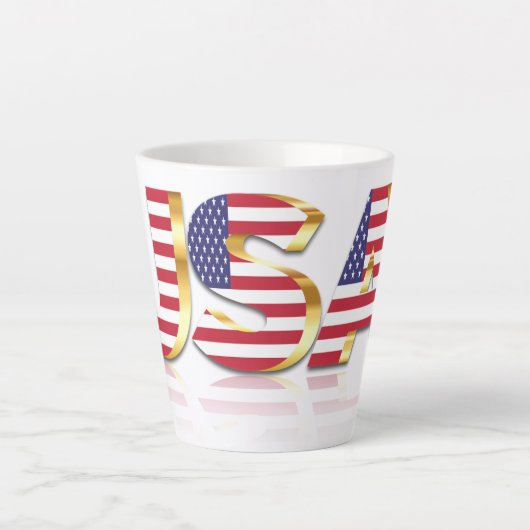 USA Flag Latte Tasse American Patriotic (Vorderseite)