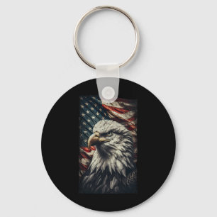 Usa Flag Ld Eagle Patriotic Red White Blue 4. Schlüsselanhänger