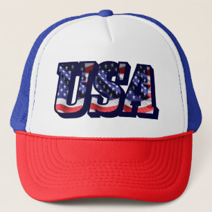 USA Flag Letters, American Flag Trucker Hat Truckerkappe