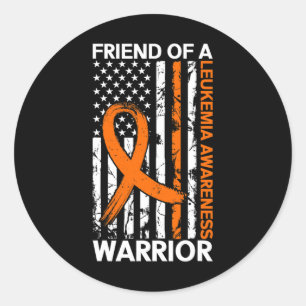 USA Flag Leukemia Awareness Montag US American for Runder Aufkleber