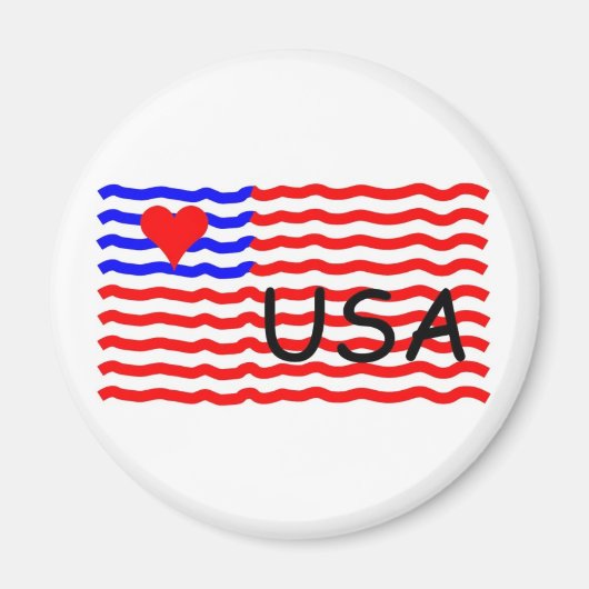 USA FLAG - LIEBE MAGNET (Vorne)