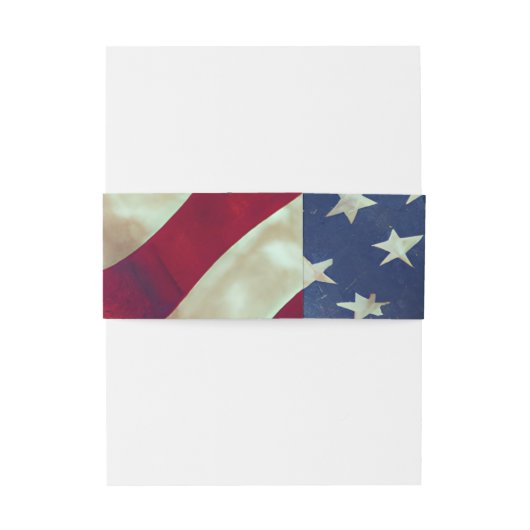 USA Flag Liebe Versage nie Wedding Bible Verse Einladungsbanderole (Rückseitenbeispiel)